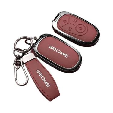 Imagem de Capa De Couro Para Chave Remota De Carro Para Geely GEOME Galaxy Light