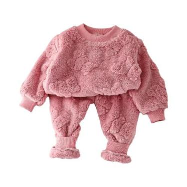 Imagem de Conjunto De Pijamas De Flanela Para Meninos E Meninas, Quente E Espess