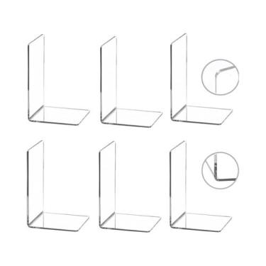 Imagem de Suportes De Livros Em Acrílico Transparente, Organizador De Mesa Resis