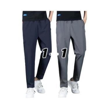 Imagem de Calças Jogger Masculinas plus Size Casuais Com Cintura Elástica, Estil