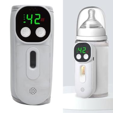 Imagem de Asixxsix Aquecedor de Mamadeira Portátil, Aquecedor de Leite Materno Sem água de Aquecimento Rápido Com 7 Configurações de Temperatura, 8000mAh, do bebê, para Viagens Ao Ar Livre