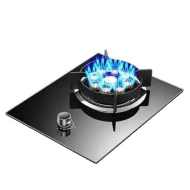 Imagem de 1 fogão a gás queimador, fogão de fogo alto de 5,2 KW, suporte de vidro temperado e ferro fundido, proteção contra chamas, converte em gás LP, ideal para cozinha doméstica e acampamento