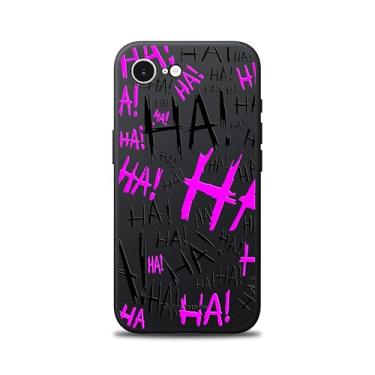 Imagem de SIMPLYMDRN Capa fina para iPhone 16e - Design Joker Haha - Capa legal para homens - Capa de designer de vilão de super-heróis - fina e flexível (violeta Jokxster)