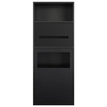 Imagem de Nicho de chuveiro de aço inoxidável, prateleiras de alcova impermeáveis para banheiro e cozinha, organizador para xampu e artigos de higiene pessoal, design preto elegante, 28 cm x 70 cm x 13,5 cm