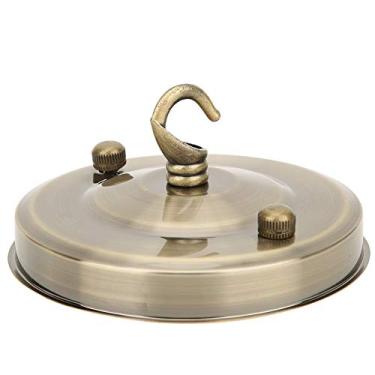 Imagem de ZJchao Gancho de Placa de Lustre, Placa Decorativa de Ferro para Iluminação Interna, Bar, café, 2 Peças Douradas (Bronze)