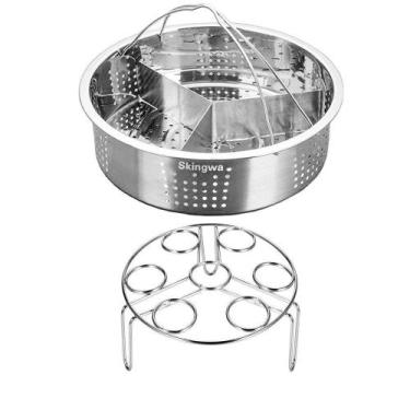 Imagem de Cesto para Vapor Skingwa para Instant Pot com Suporte para Ovos e Divi