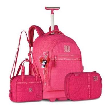 Imagem de Kit Rebecca Bonbon Mochila Carrinho com Lancheira e Estojo-Feminino