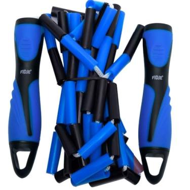 Imagem de Corda De Pular Segmentada Freestyle com Rolamentos e Manoplas Anatômicas (Azul)