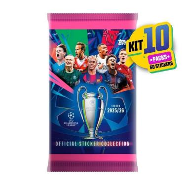 Imagem de Kit Envelope Stickers com 10 pacotes UEFA Champions League 2025/26-Unissex