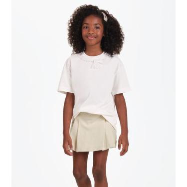 Imagem de Conjunto Camiseta com Shorts Saia Trick Nick Bege, 4, Bege