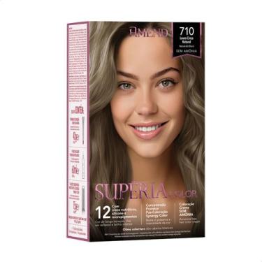 Imagem de Tinta de Cabelo Amend Superia 710 Louro Cinza Natural Sem Amônia