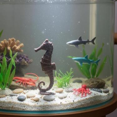 Imagem de Kit 12 Animais Marinhos Educativo Infantil - Brinquedo Realista Vida O