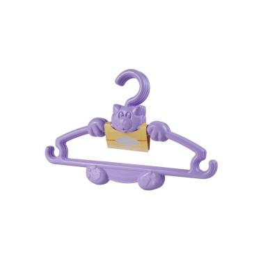 Imagem de Kit 3 Cabides Pequenos no Formato Gatinho para Roupas e Calças