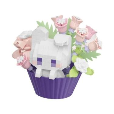 Imagem de Boneco De Panda Cartoon Fofo Em Bloco De Montar, Ornamento De Brinqued