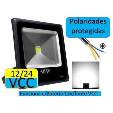 Imagem de Refletor 50w 12v 24v Uso Solar /auto Veicular - seglux