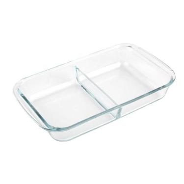 Imagem de Assadeira Borossilicato Retangular com Divisórias 29cm - ACASA