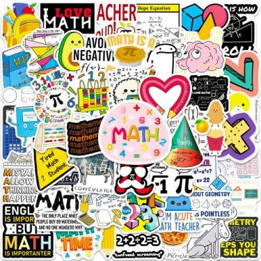 Imagem de Adesivos matemáticos, letras, símbolos, vinil impermeável, 50 unidades