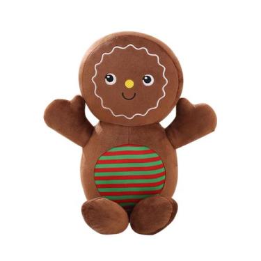 Imagem de Almofadas de pelúcia de árvore de Natal vermelha Eoieov para decoração