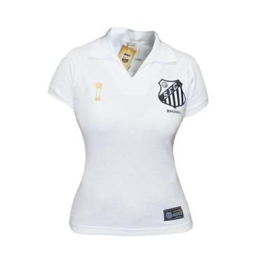 Imagem de Camisa Retrô Feminina Santos Bimundial Branca 62/63, M