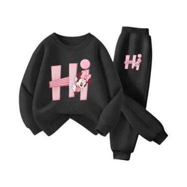 Imagem de Conjunto De Moletom Casual De Duas Peças Com Capuz E Calça De Manga Co