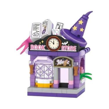 Imagem de Kit De Blocos De Montar Carrossel Roda Gigante Navio Pirata De Hallowe