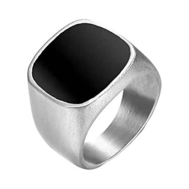 Imagem de Anéis Punk Hip Hop Em Aço Titânio Dourado Brilhante Para Homens, Mulhe