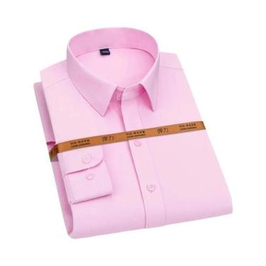 Imagem de Camisa Social Masculina Slim Fit De Manga Longa, Resistente a Rugas, F