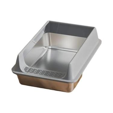 Imagem de Caixa De Areia Grande Em Aço Inoxidável Semi-fechada, À Prova De Respi