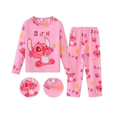 Imagem de Conjunto De Pijamas De Desenho Animado Disney Stitch Para Meninos, Cal