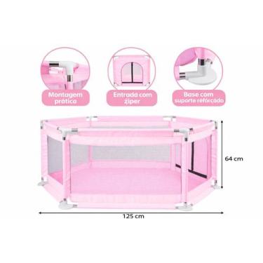 Imagem de Cercadinho Bebê Chiqueirinho Infantil Portátil Dobrável Grande - Davin