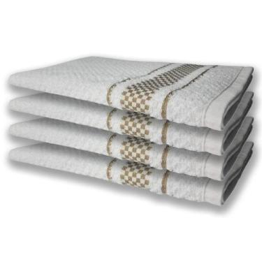 Imagem de 4 Panos De Prato Atoalhado Felpudo 370G/M² Premium Marrom - TOALHAS SH