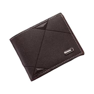 Imagem de Carteira Masculina Casual De Moda Curta, Fina E Macia, Com Múltiplos C