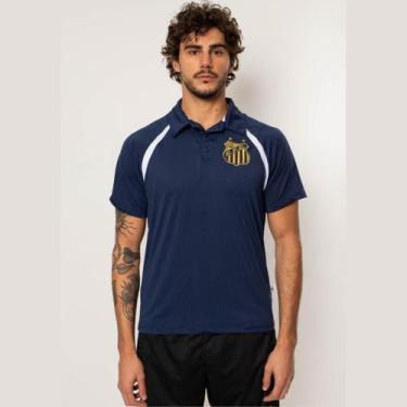 Imagem de Camisa Torcedor Polo Oficial Santos Futebol Sintético Escudo - Surf Ce