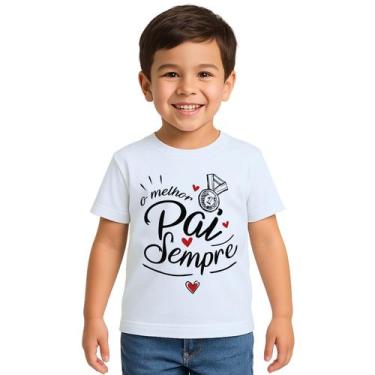 Imagem de Camiseta Melhor Pai Sempre Dia dos Pais Personalizada - UseP4, Branco,
