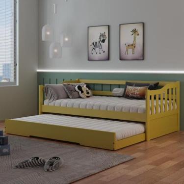 Imagem de Bicama American em Madeira Maciça/MDF Amarelo - Arbol Movelaria