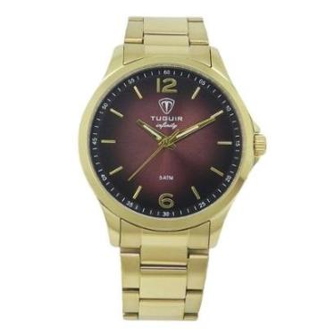Imagem de Relógio Masculino de Aço Tuguir Analógico Infinity TGI37224 Dourado e Vermelho-Masculino