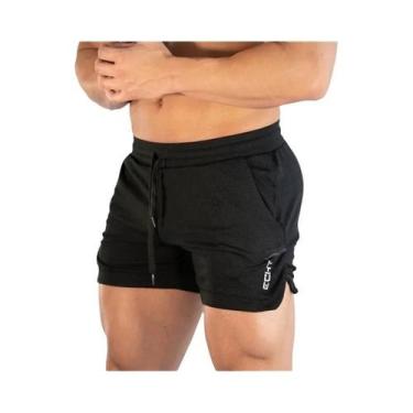 Imagem de Calções Esportivos Masculinos - Fitness, Malha Respirável e Secagem Rá