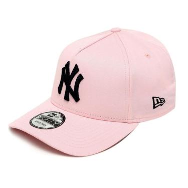 Imagem de Boné New Era Aba Torta NY Yankees Rosa e Preto-Masculino