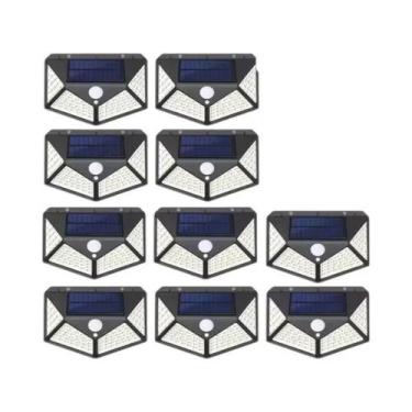 Imagem de Luz Solar Externa À Prova d'Água Com Sensor, 100 LEDs, Lâmpadas De Par