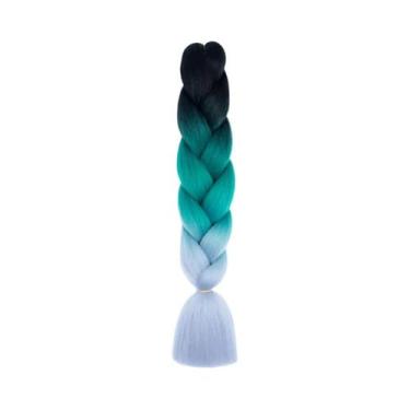 Imagem de Extensões De Cabelo Sintético Afro Ombre DIY De 24 Polegadas Para Tran