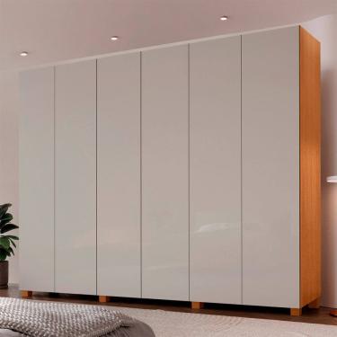 Imagem de Guarda Roupa Casal Coliseu 100 MDF 6 Portas e 6 Gavetas com Pes Moderna Mobilia