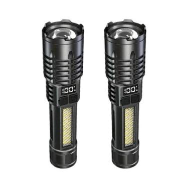 Imagem de Lanterna Tática LED Recarregável De Alta Potência Com Tela De Exibição