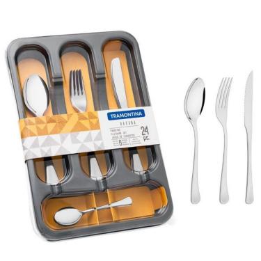 Imagem de Faqueiro Tramontina Em Aço Inox Havana 66945054 24 Peças Inox