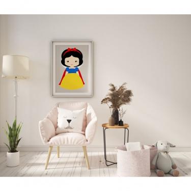 Imagem de Quadro Infantil Baby Branca de Neve Retangular 30X40 em Vinil com Ou sem Vidro Moldura Madeira