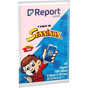 Imagem de Papel Sulfite A4 75 Gramas Senninha c/ 100 Folhas - Report - ROSA