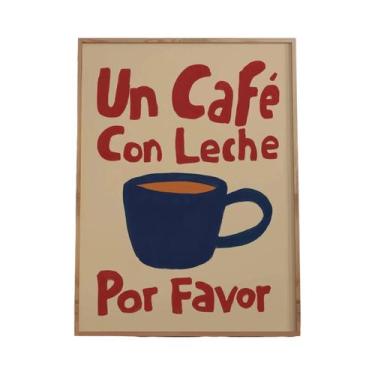 Imagem de Impressão Em Tela Minimalista Espanhola but First Cafecito, Arte De Pa
