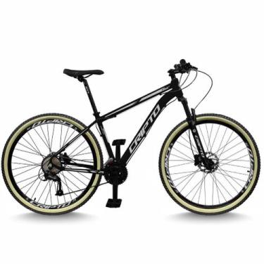 Imagem de Bicicleta Aro 29 Cripto 24 Marchas Freios Disco e Suspensão Pneu Bege,