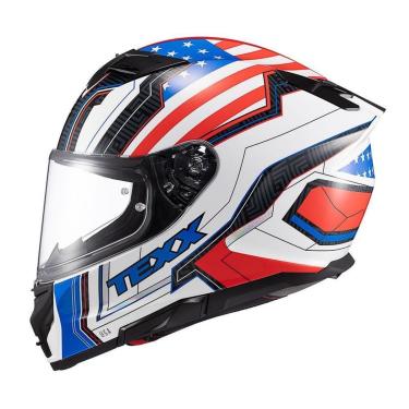 Imagem de Capacete Texx Kaiman com Óculos Solar Países Esportivo Moto-Unissex