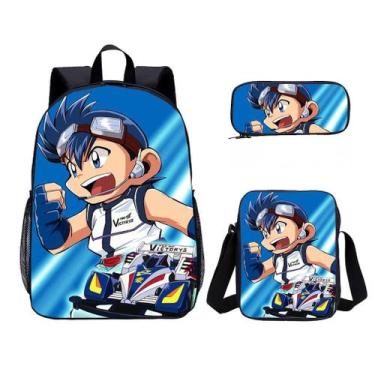 Imagem de Conjunto de mochilas 4WDs School Bag Anime para crianças de poliéster 