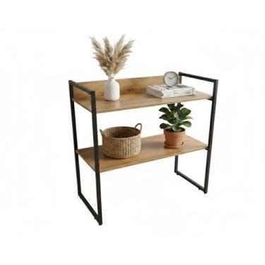 Imagem de Aparador Industrial 2 Prateleiras A90XL40XC80 Ferro E MDF Cantinho Caf